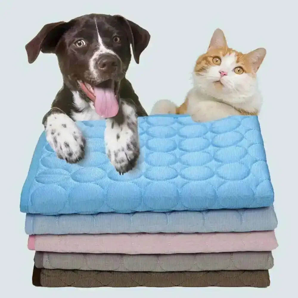 ChillPaws – Tapis rafraîchissant en soie glacée pour chats et chiens