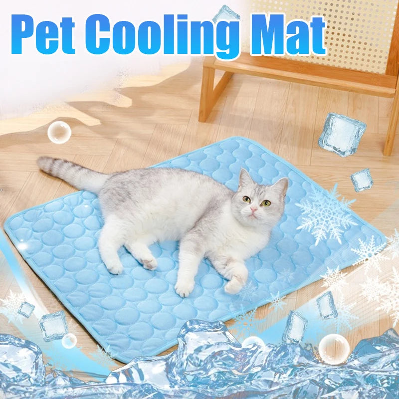 ChillPaws – Tapis rafraîchissant en soie glacée pour chats et chiens