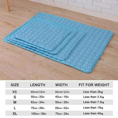 ChillPaws – Cooling Ice Silk Pet Mat for Cats & Dogs